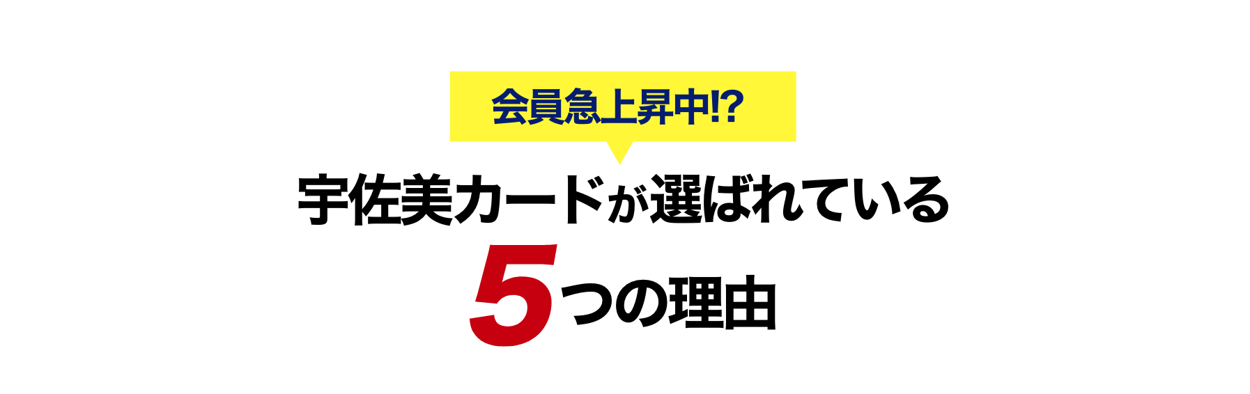 宇佐美カードが選ばれている5つの理由
